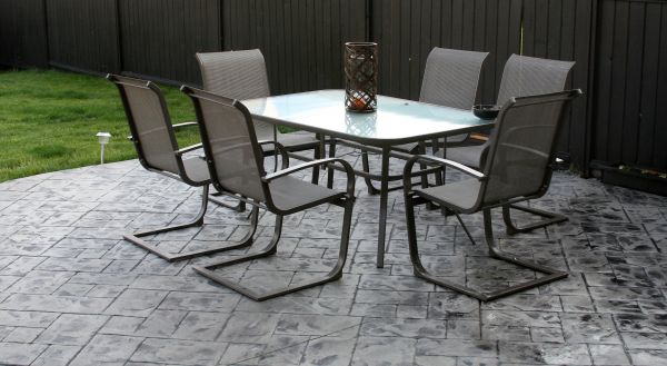 Backyard Concrete Stamping in Kernersville